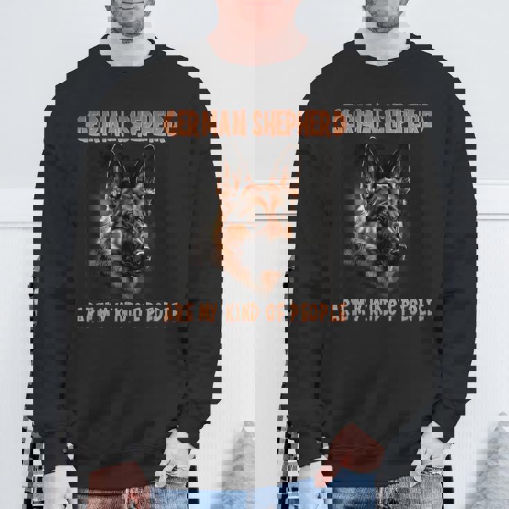 ジャーマンシェパードは私の好みのタイプ オーナー ジャーマンシェパード スウェットシャツ 高齢者への贈り物