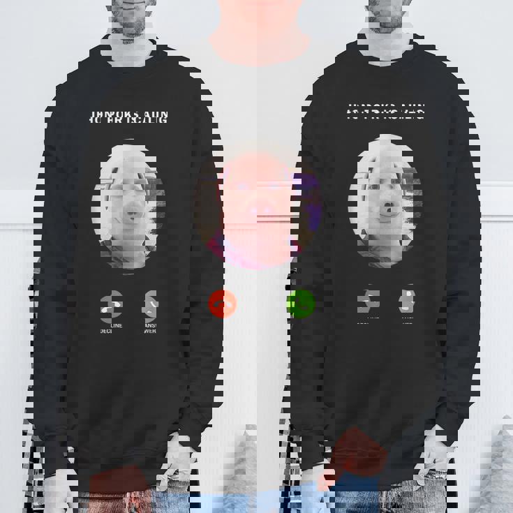 ジョン・ポークがファニー・アンサー・コール・フォンに電話をかけている スウェットシャツ 高齢者への贈り物