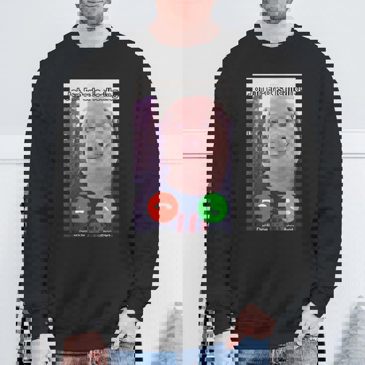 ジョン・ポークがファニー・アンサー・コール・フォンをかけている スウェットシャツ 高齢者への贈り物