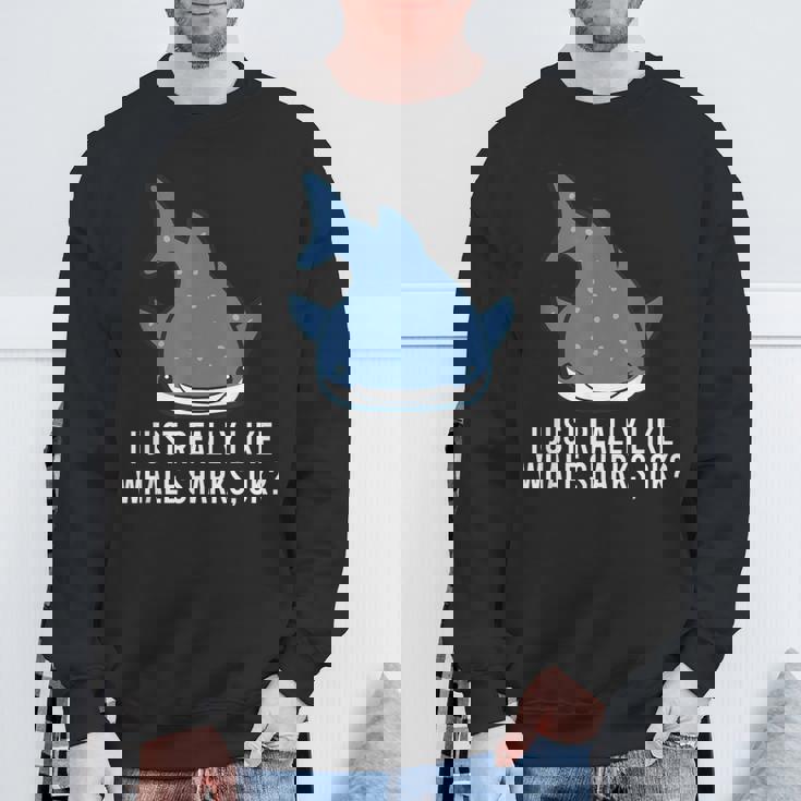 ジンベエザメが本当に好きだよ？かわいいジンベイザメ スウェットシャツ 高齢者への贈り物