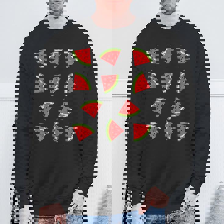スイカ柄 フルーツスライス スイカ コスチューム スウェットシャツ 高齢者への贈り物