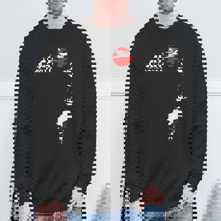 スカイダイビング、パラシュートアウトフィット、スカイダイビング、パラシュツリスト スウェットシャツ 高齢者への贈り物