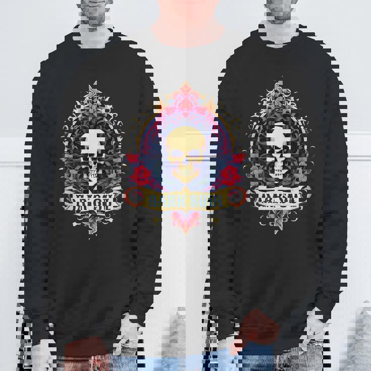 スカル ゴシック ダーク バナー ソウルフラワー エステティック スカル ゴス スウェットシャツ 高齢者への贈り物