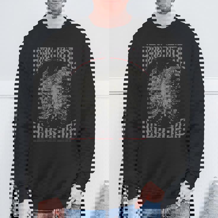 スカル＆バフォメット ヘビーメタル スウェットシャツ 高齢者への贈り物