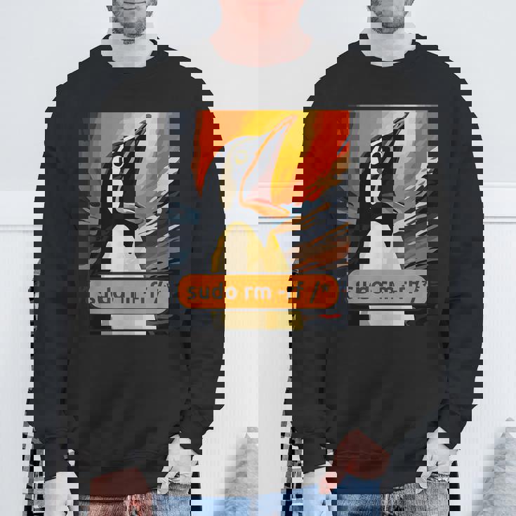 スクリーミング・タックス Linuxudo Rm-Rf スウェットシャツ 高齢者への贈り物