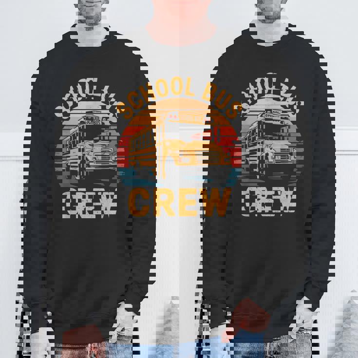 スクールバス クルー レトロ スクールバス 乗車 バス 運転手 スウェットシャツ 高齢者への贈り物