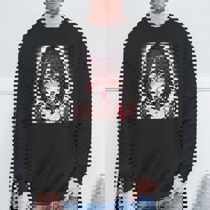 スケベなアニメガール エッチ・ワイフ アニメ 変態 スウェットシャツ 高齢者への贈り物