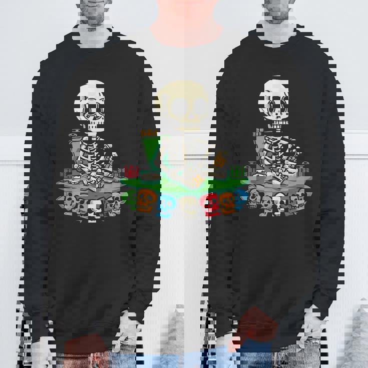 スケルトン ポーカー トランプ ギャンブル カジノ スカル ゲーム カード スウェットシャツ 高齢者への贈り物