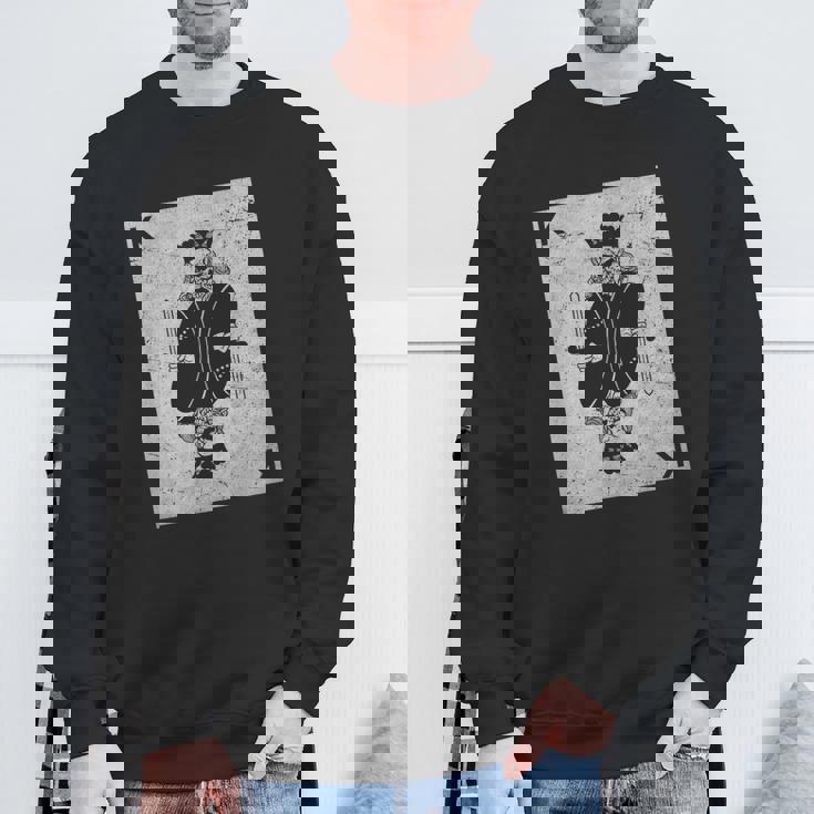 スケルトントランプキングギャンブル死神 スウェットシャツ 高齢者への贈り物