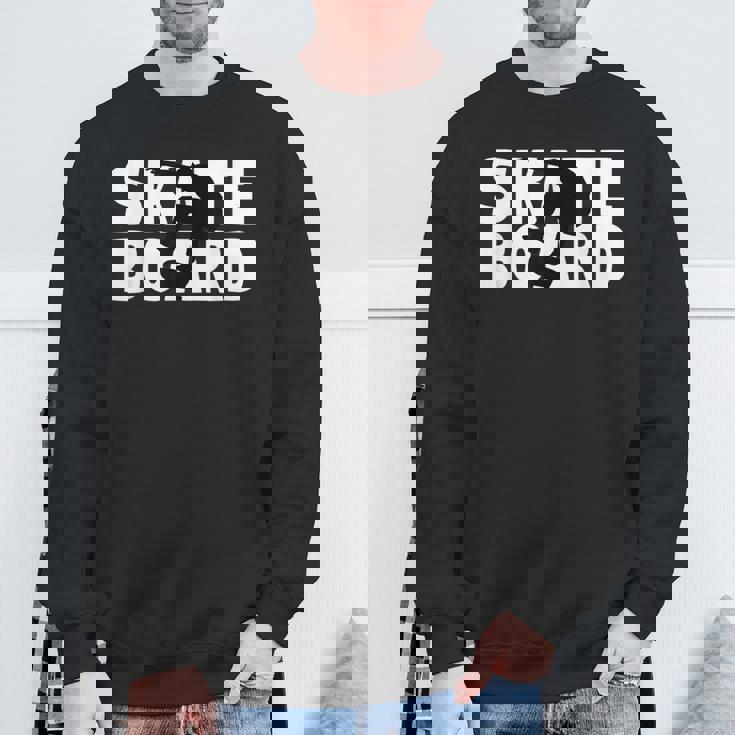 スケートボーダーへのギフト スケートボード シルエット スウェットシャツ 高齢者への贈り物