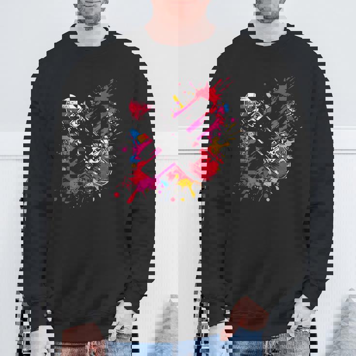 スケートボード ストリートアート スケートボード ファン スウェットシャツ 高齢者への贈り物