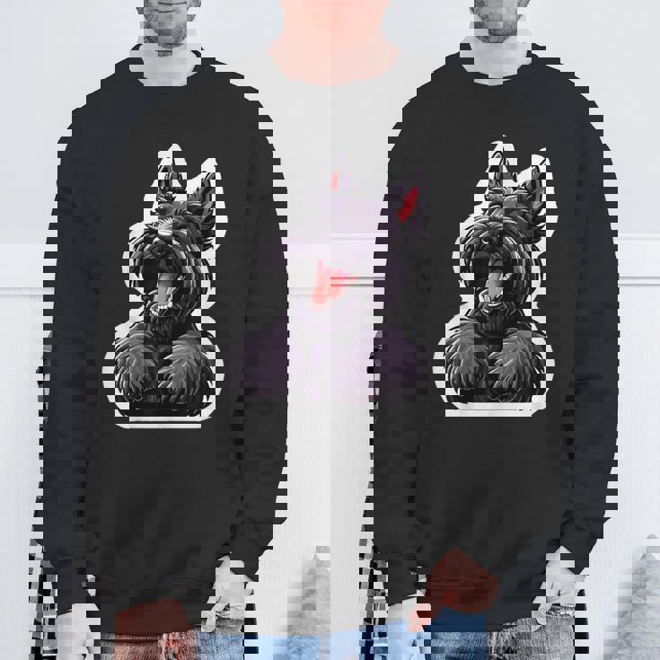 スコティッシュテリア 面白い スコティッシュテリア カワイイ 子犬 犬 スウェットシャツ 高齢者への贈り物