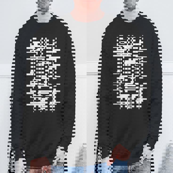 スタイリッシュ幾何学模様 スウェットシャツ 高齢者への贈り物