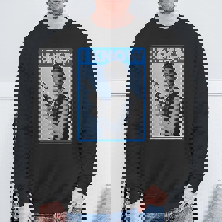 スター・ウォーズ クラシック ハン・ソロ I Know You Love Me ポスター スウェットシャツ 高齢者への贈り物