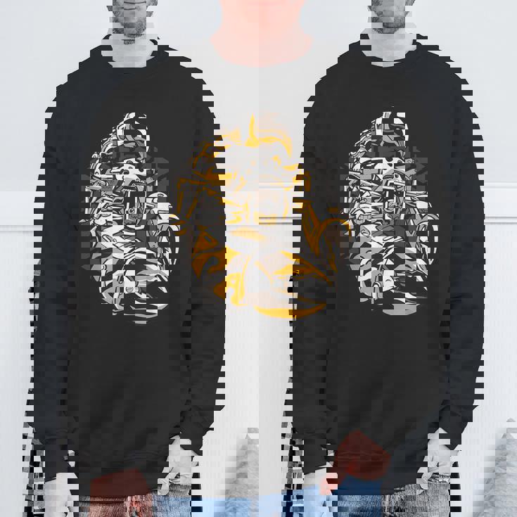 スチームパンクロボットサソリ アーティスティックグラフィック スウェットシャツ 高齢者への贈り物