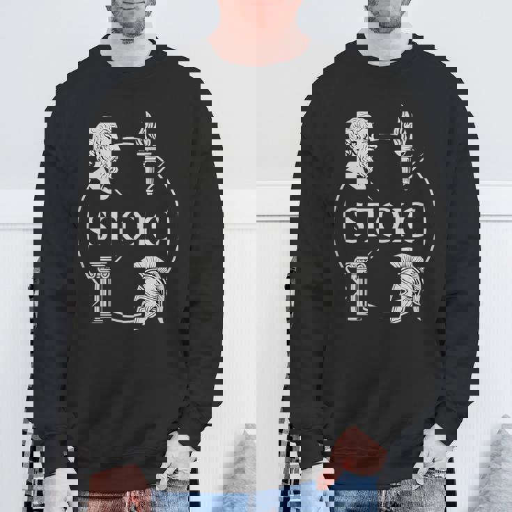 ストイックな美徳 – 知恵の勇気 正義 自己習得のシンボル スウェットシャツ 高齢者への贈り物