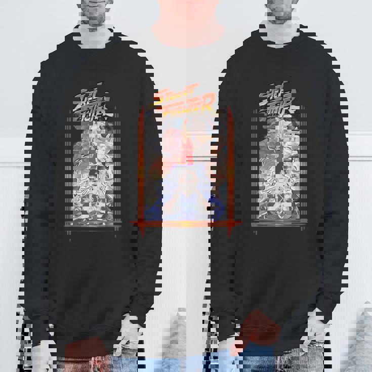 ストリートファイターポスターカバー 壮大なバトルロイヤル 象徴的なゲーマー スウェットシャツ 高齢者への贈り物