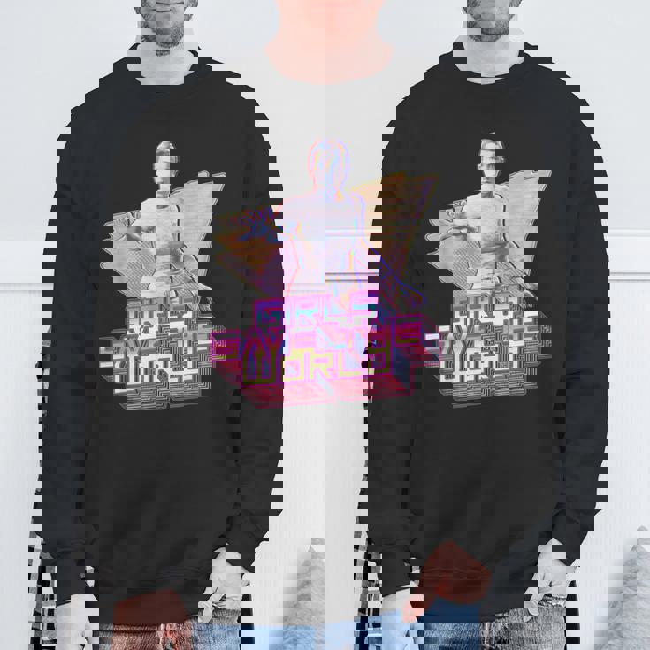 ストレンジャー・シングス イレブン シンセウェーブ ガールズ セーブ ワールド レトロ 80年代 スウェットシャツ 高齢者への贈り物