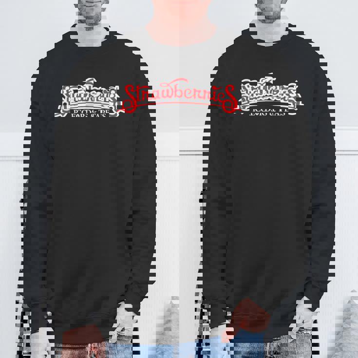 ストロベリー レコード・テープ ヴィンテージ レトロ 音楽 スウェットシャツ 高齢者への贈り物