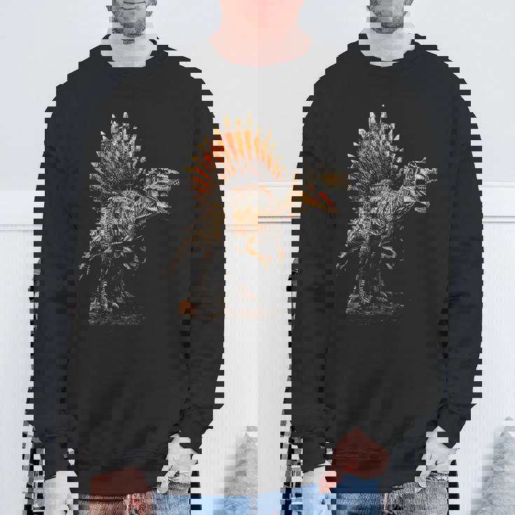 スピノサウルス 恐竜 グラフィックアート スピノサウルス スウェットシャツ 高齢者への贈り物