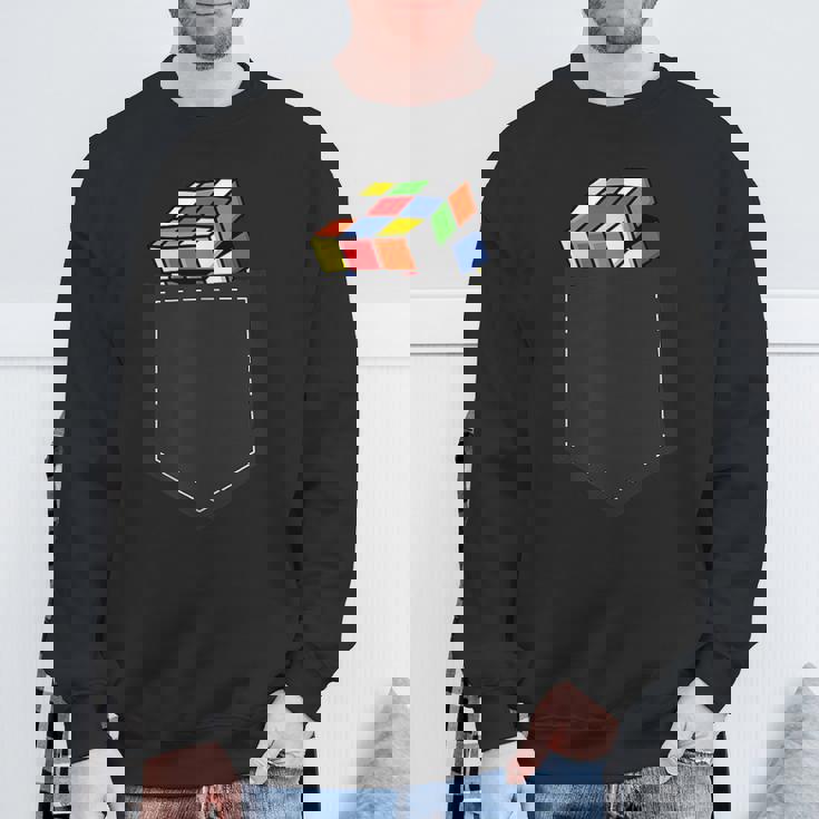 スピードキューブパズル キューブキューブポケットキューブ スウェットシャツ 高齢者への贈り物