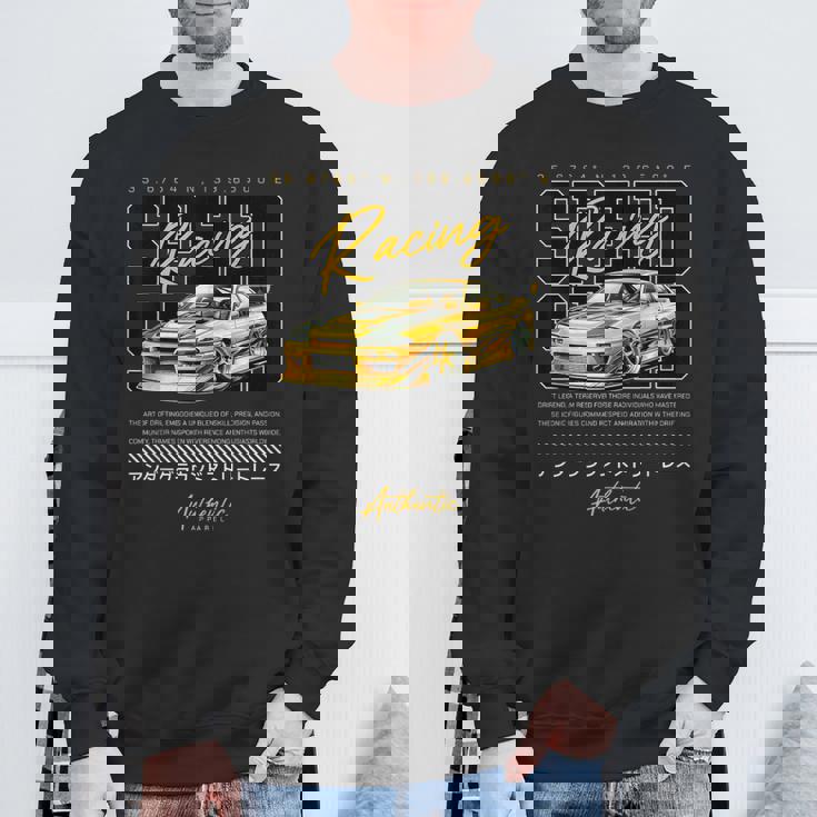 スピードレトロヴィンテージジャパニーズjdm東京ジャパンドリフトレースカー スウェットシャツ 高齢者への贈り物