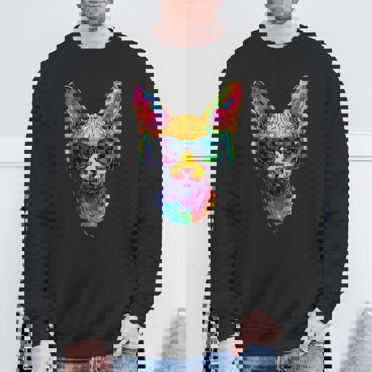 スフィンクス猫スフィンクス猫カナダ猫スウィートスフィンクス猫 スウェットシャツ 高齢者への贈り物