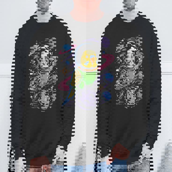 スペースセキセイインコ 宇宙飛行士セキセイインコ スウェットシャツ 高齢者への贈り物