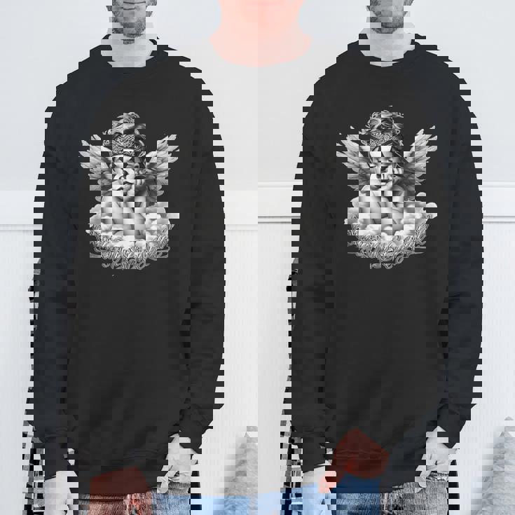 スマイルは後で泣いてエンジェルチョロチョーラタトゥーチカノsmile Now Cry Later スウェットシャツ 高齢者への贈り物