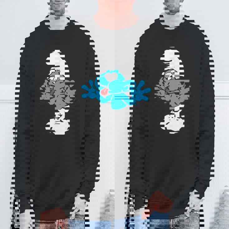 スマーフ ジョキー スマーフ 舌 ジョイフル ブルー コミック スマーフェット スウェットシャツ 高齢者への贈り物