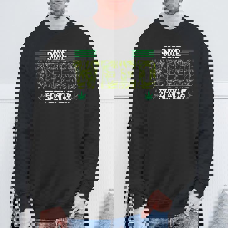 スモークウィード エブリデイ マリファナギフト 大麻スタイル スウェットシャツ 高齢者への贈り物