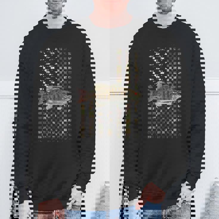 スモールマウス バス アメリカ国旗 スモールマウス バス スウェットシャツ 高齢者への贈り物