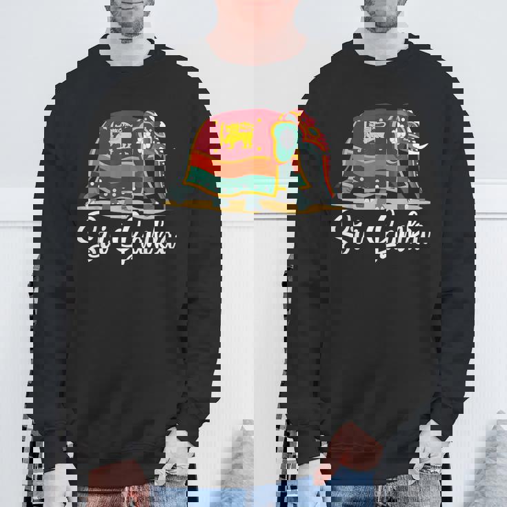 スリランカの国旗と友情 スウェットシャツ 高齢者への贈り物