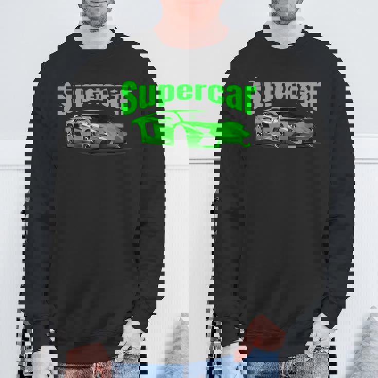スー スポーツカー マッスルカー レースカー スウェットシャツ 高齢者への贈り物