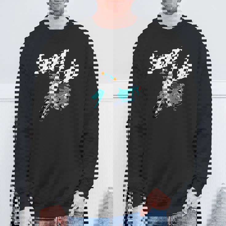 スーパーカブ 50 110 125 バイク ミニ モト スクーター カスタム 原付 二種 スウェットシャツ 高齢者への贈り物