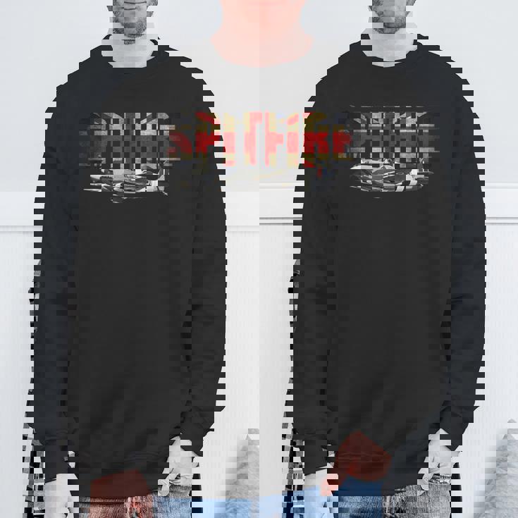 スーパーマリン スピットファイア 第二次世界大戦 戦闘機 ユニオンジャック スウェットシャツ 高齢者への贈り物