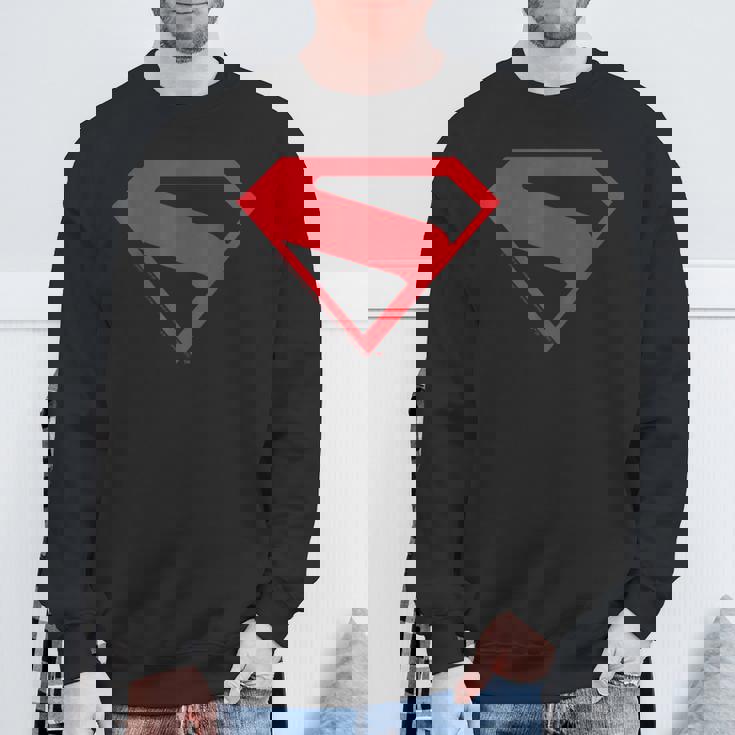 スーパーマン映画デザインのスーパーマンシルエット。 スウェットシャツ 高齢者への贈り物