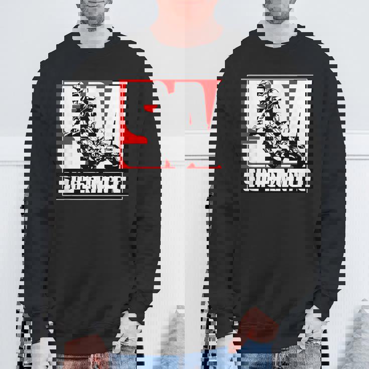 スーパーモトスーパーモタードエンデューロモトクロス スウェットシャツ 高齢者への贈り物