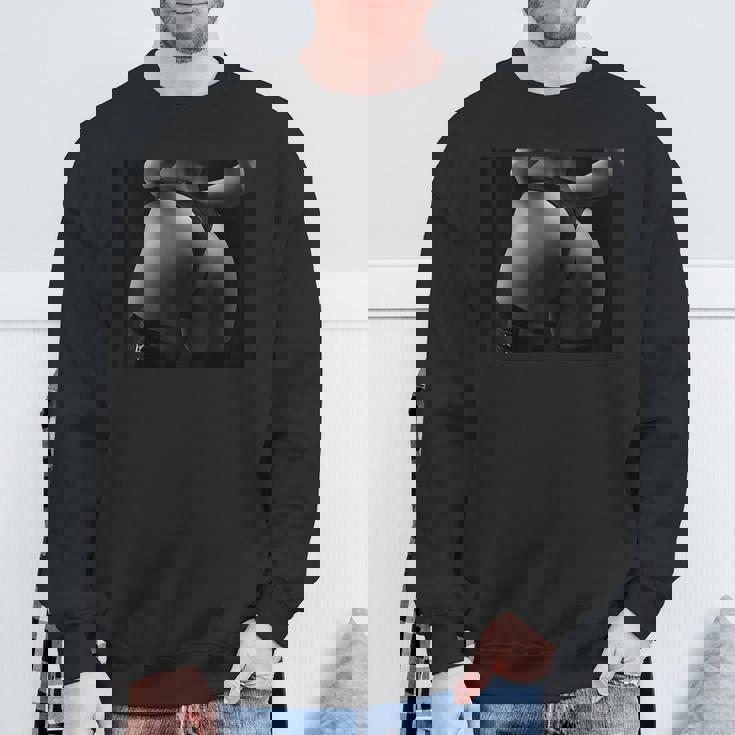 セクシー ブラック ホワイト 写真 美しいお尻 Tバック スウェットシャツ 高齢者への贈り物