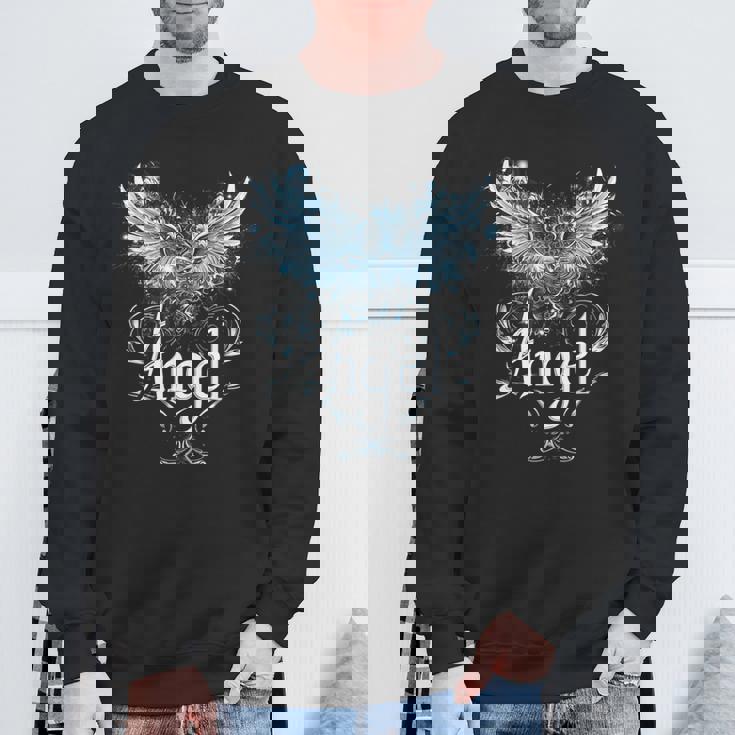 セラフィンの翼で昇天する天使のデザイン スウェットシャツ 高齢者への贈り物