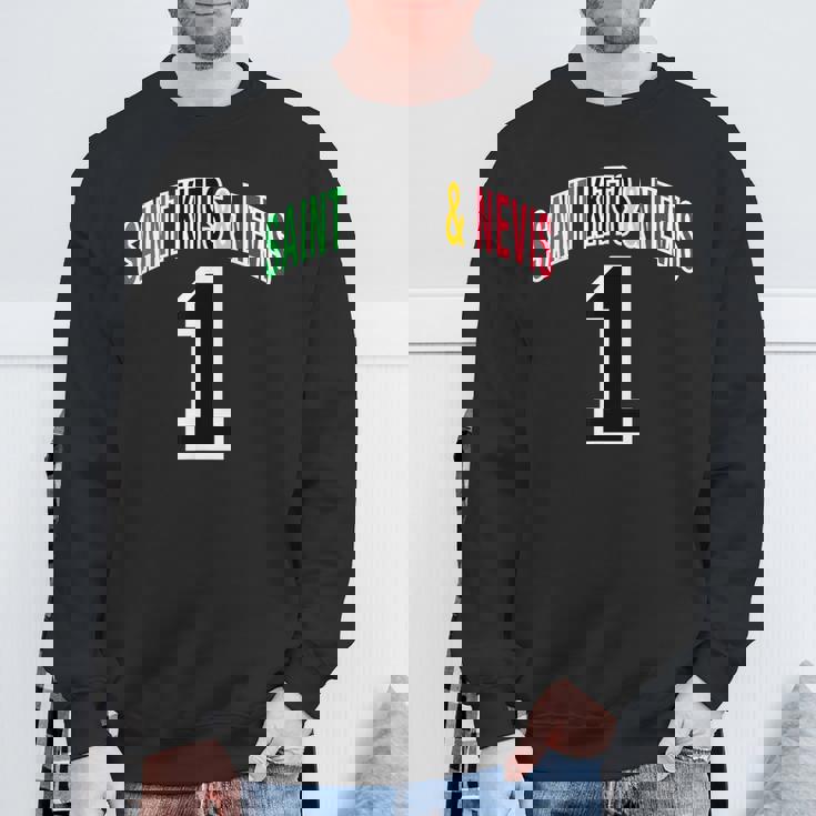 セントクリストファーネイビス 国旗 1 スウェットシャツ 高齢者への贈り物