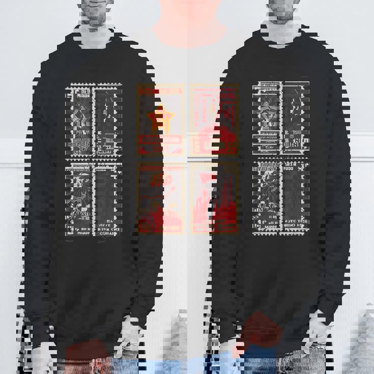 ソビエト消印sovi8ヴィンテージプロパガンダ。 スウェットシャツ 高齢者への贈り物