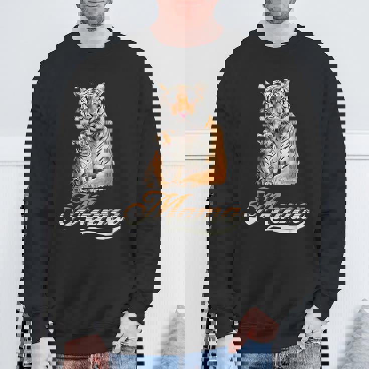 タイガー ママ&ベビー 母の日 トラ 動物好き スウェットシャツ 高齢者への贈り物