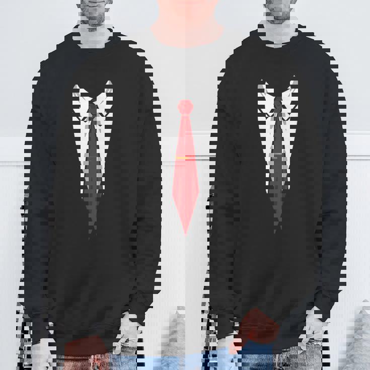 タキシード メンズ レディース キッズ プリント スーツ & ネクタイ おもしろコスチューム スウェットシャツ 高齢者への贈り物