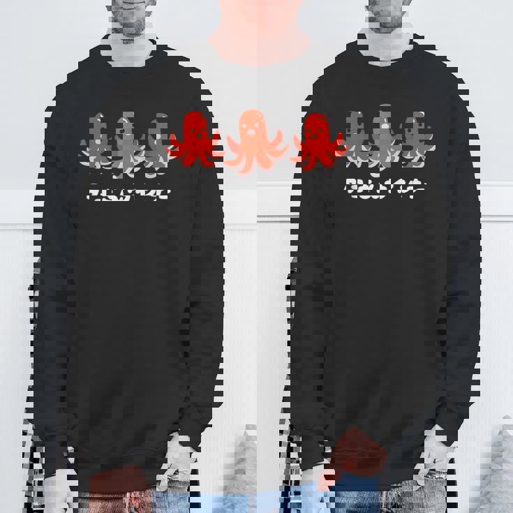 タコのウィンナー タコの食べ物のイラスト かわいい 面白い スウェットシャツ 高齢者への贈り物