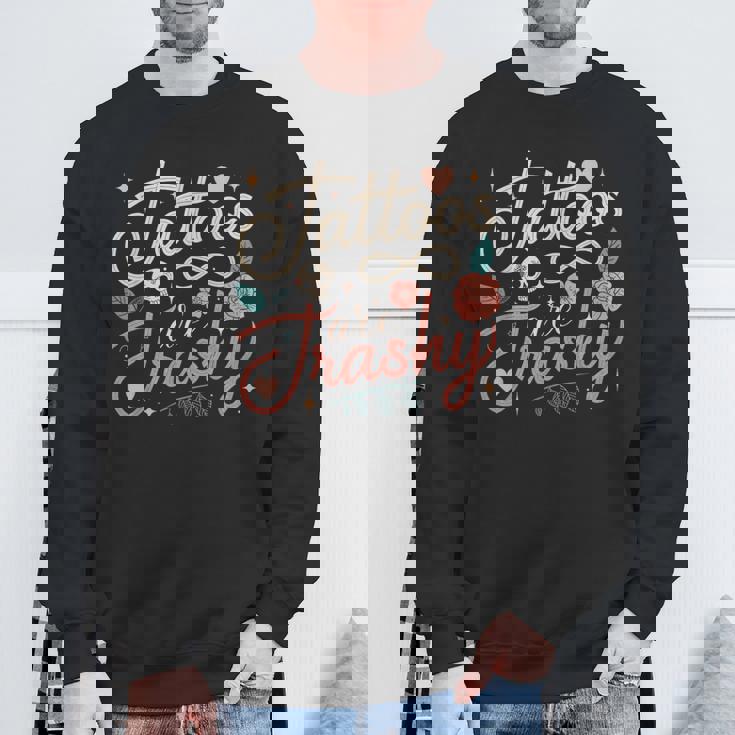 タトゥーはくだらないからダブルスタンダードなの スウェットシャツ 高齢者への贈り物