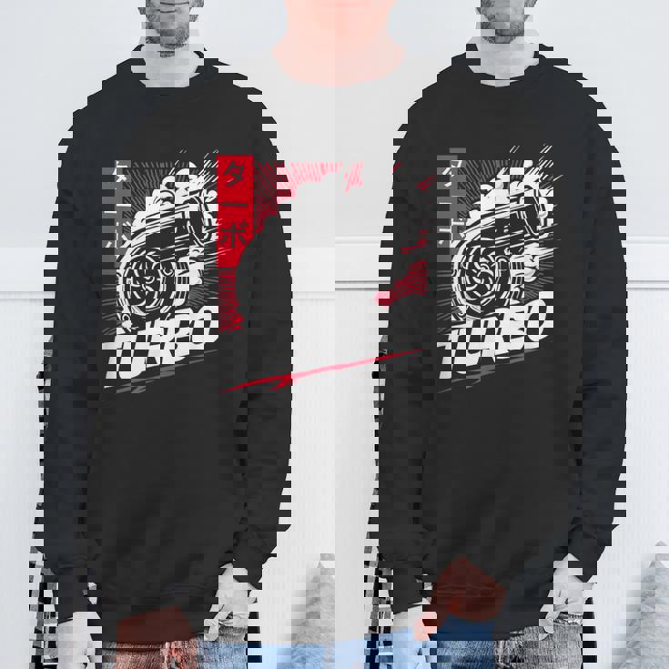 ターボターボチャージャー 日本語レタリング 日本スタイル スウェットシャツ 高齢者への贈り物