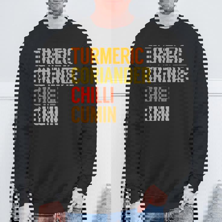 ターメリック コリアンダーチリクミン カレー スウェットシャツ 高齢者への贈り物