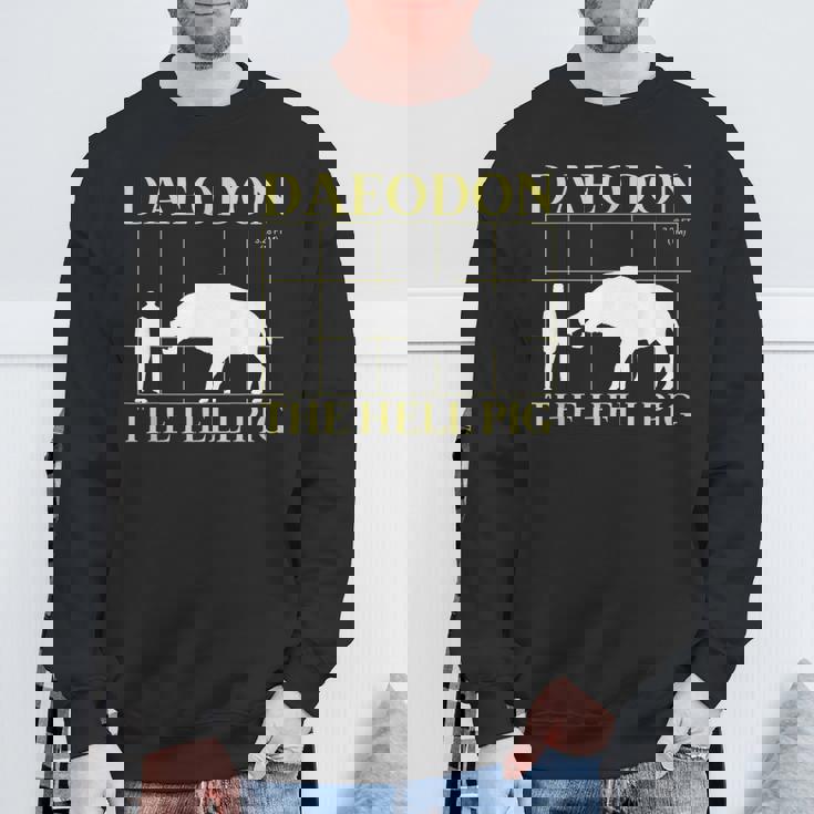 ダエオドン 地獄の豚 先史時代の絶滅した豚 スウェットシャツ 高齢者への贈り物