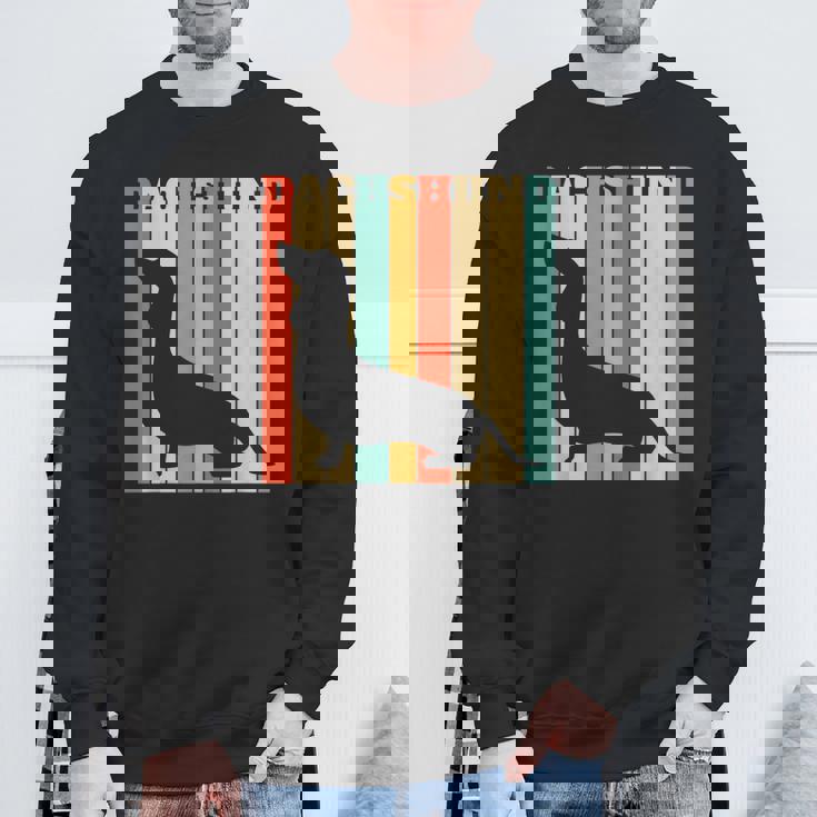 ダックスフンドのギフトレトロなスタイル スウェットシャツ 高齢者への贈り物